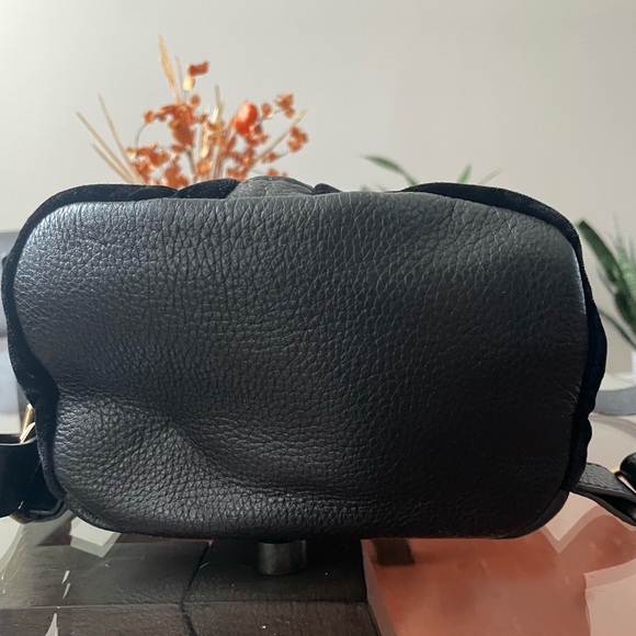 Aimee Kestenberg Tamitha Backpack Purse. Leather/velvet with gold accents. - Picture 8 of 13